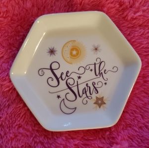 ⭐See the stars ceramic jewelry tray